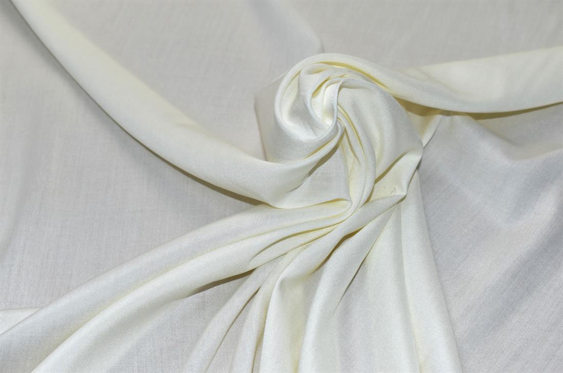 Cream Plain Viscose Fabric