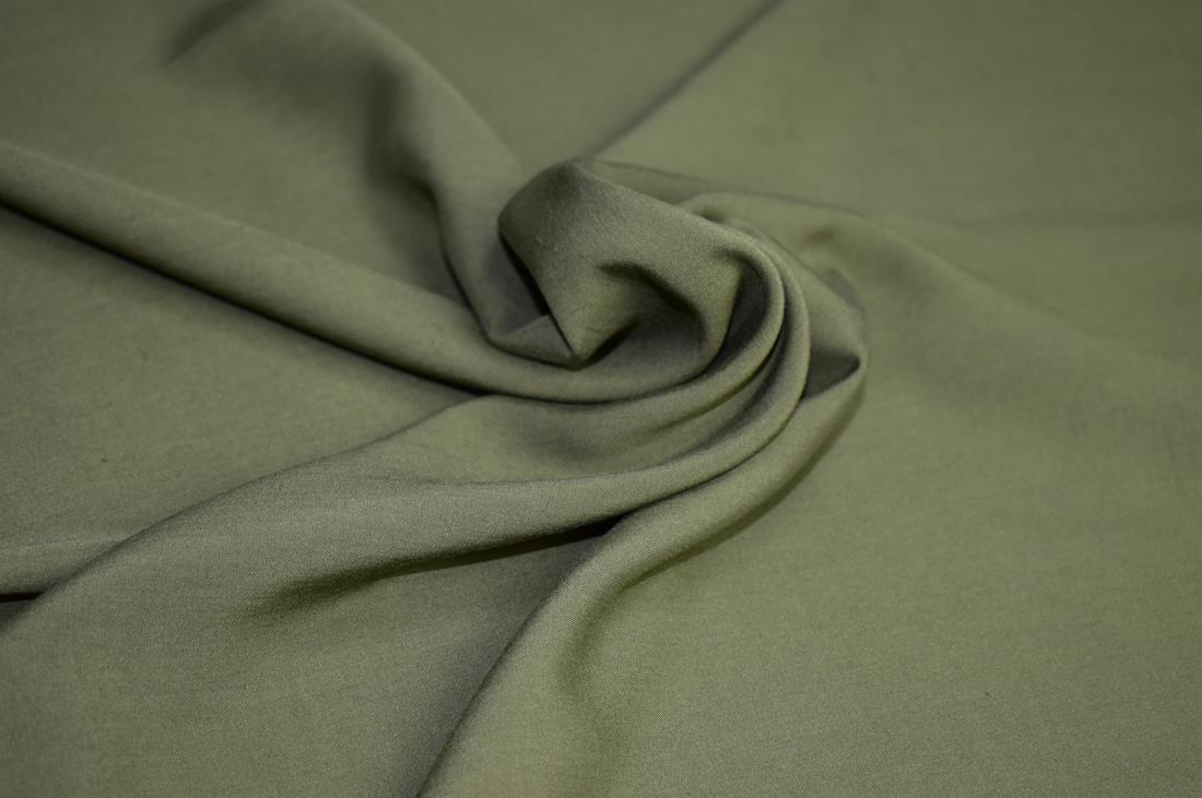 Olive Green Plain Viscose Fabric