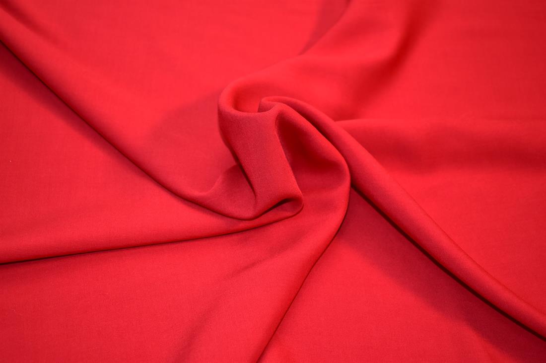 Red Plain Viscose Fabric