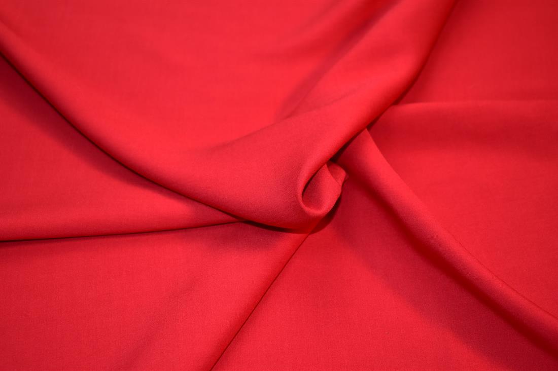 Red Plain Viscose Fabric