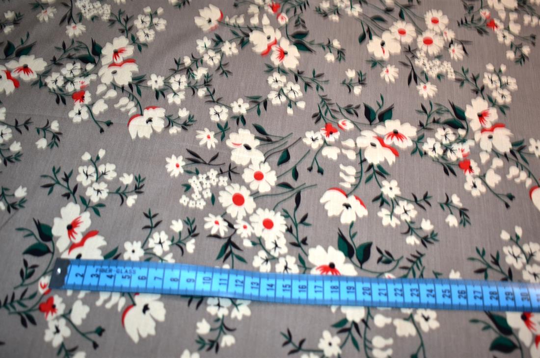 Printed Floral 100% Viscose Fabric Material