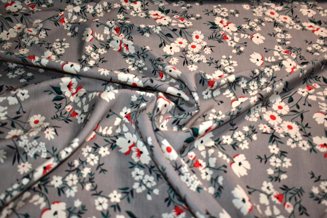 Printed Floral 100% Viscose Fabric Material
