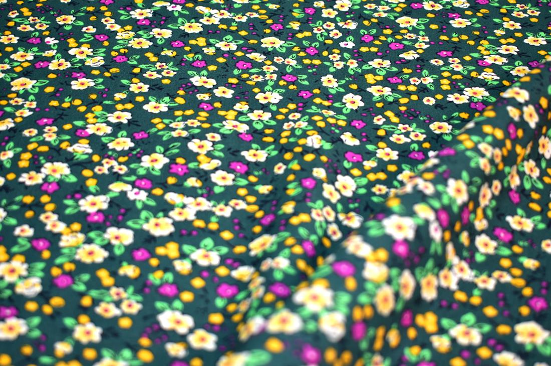 Printed Floral 100% Viscose Fabric Material