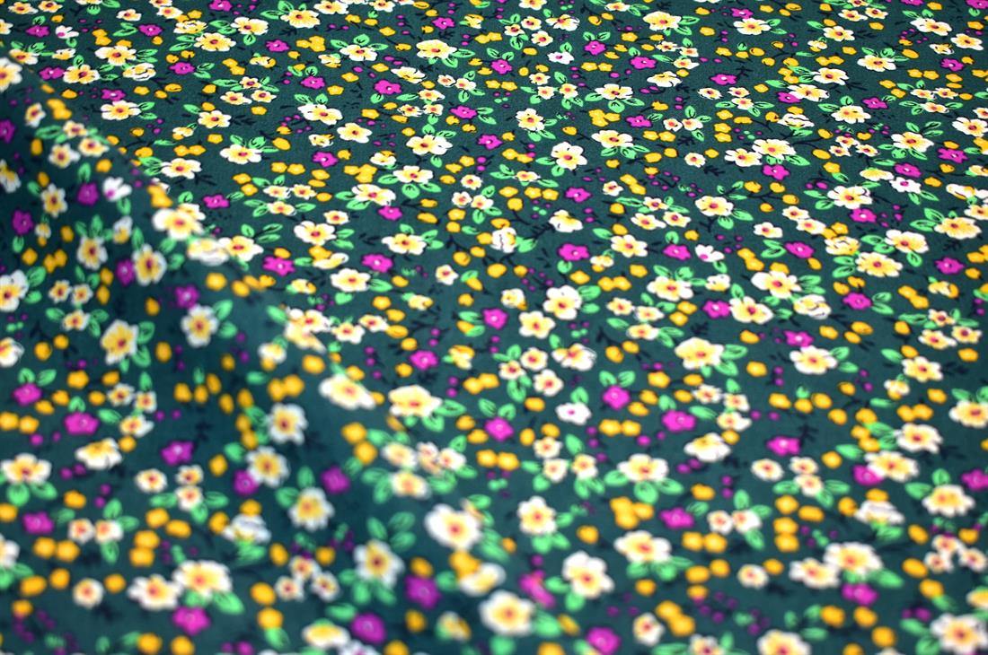 Printed Floral 100% Viscose Fabric Material