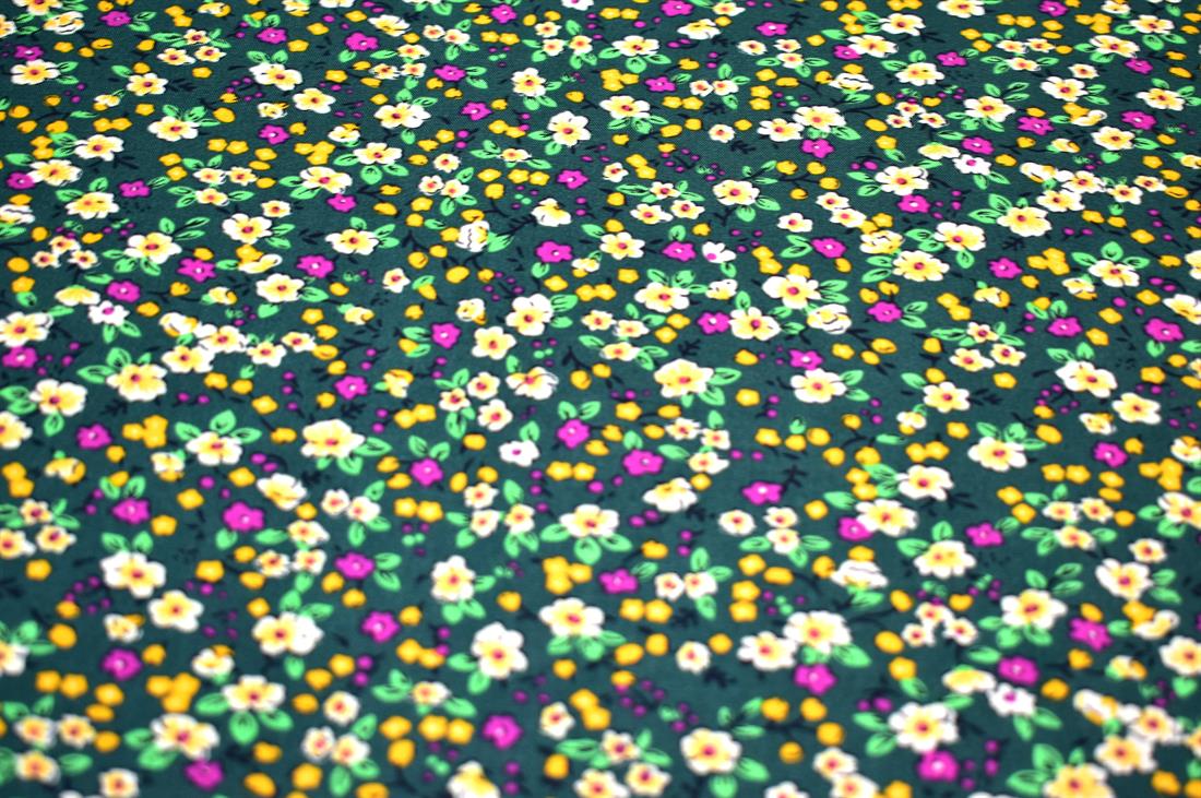 Printed Floral 100% Viscose Fabric Material
