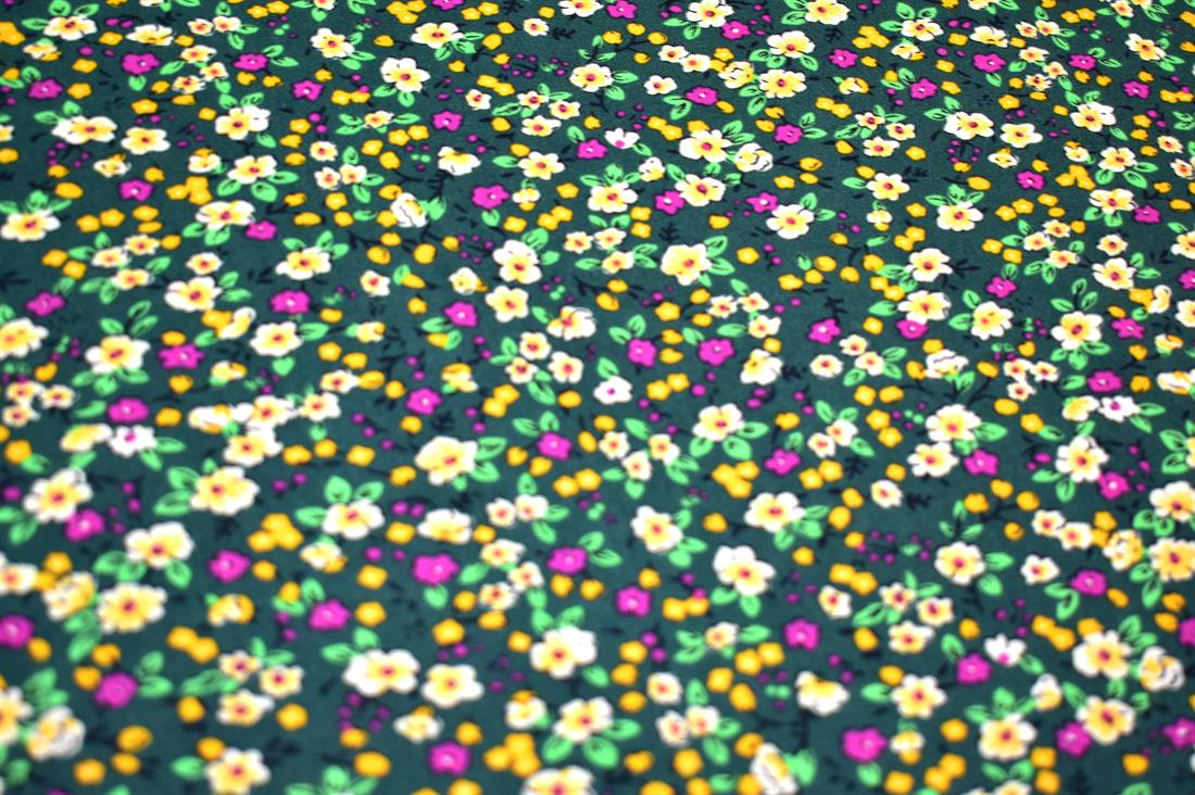 Printed Floral 100% Viscose Fabric Material
