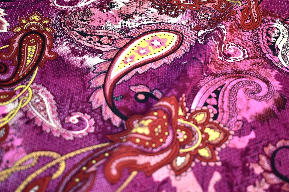 Printed Paisley 100% Viscose Fabric Material