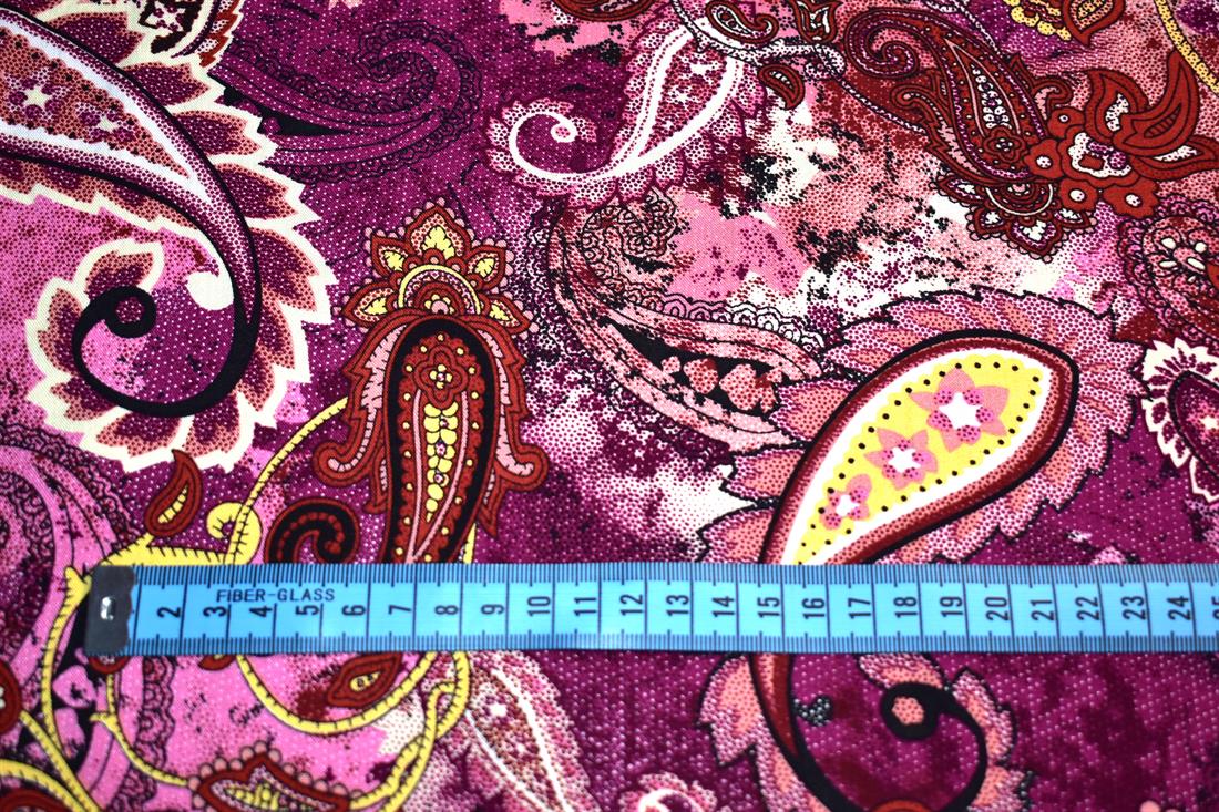 Printed Paisley 100% Viscose Fabric Material