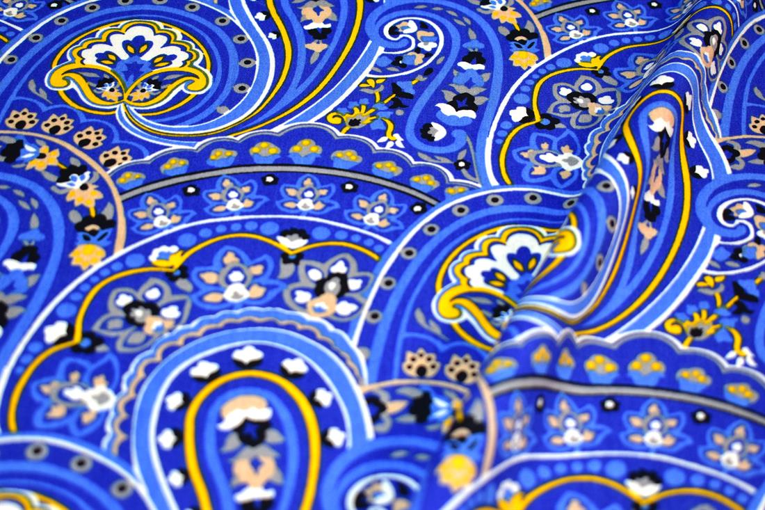 Printed Paisley 100% Viscose Fabric Material