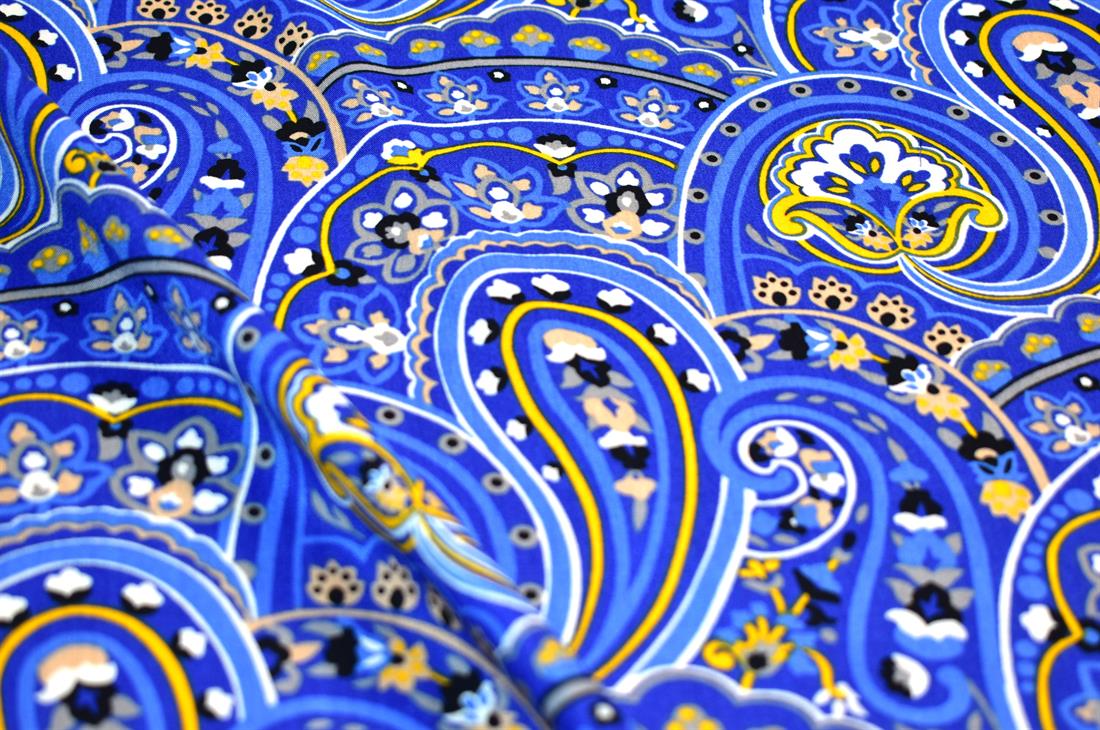 Printed Paisley 100% Viscose Fabric Material