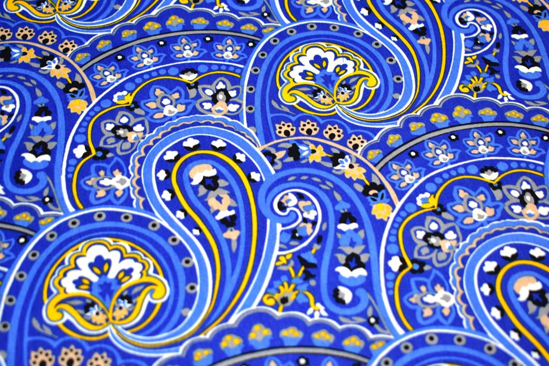 Printed Paisley 100% Viscose Fabric Material