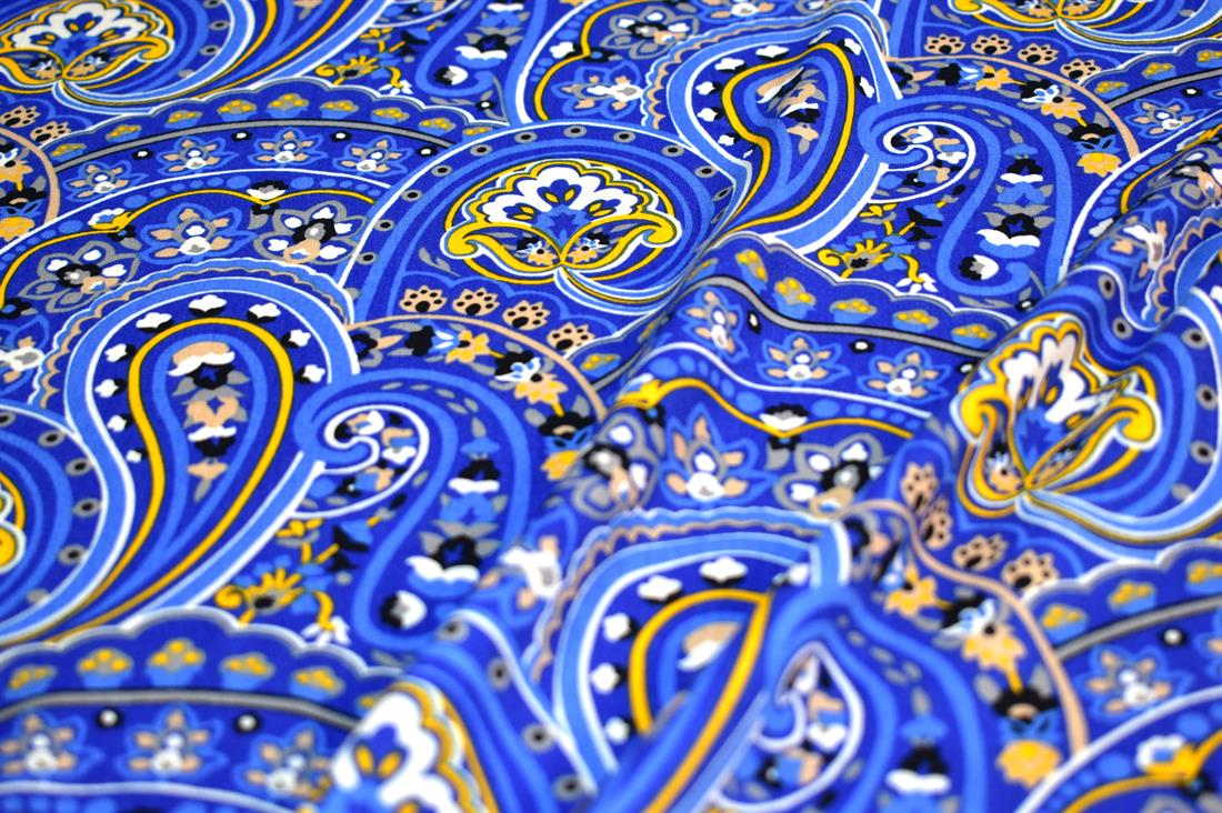 Printed Paisley 100% Viscose Fabric Material