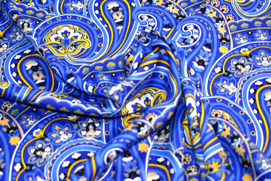 Printed Paisley 100% Viscose Fabric Material