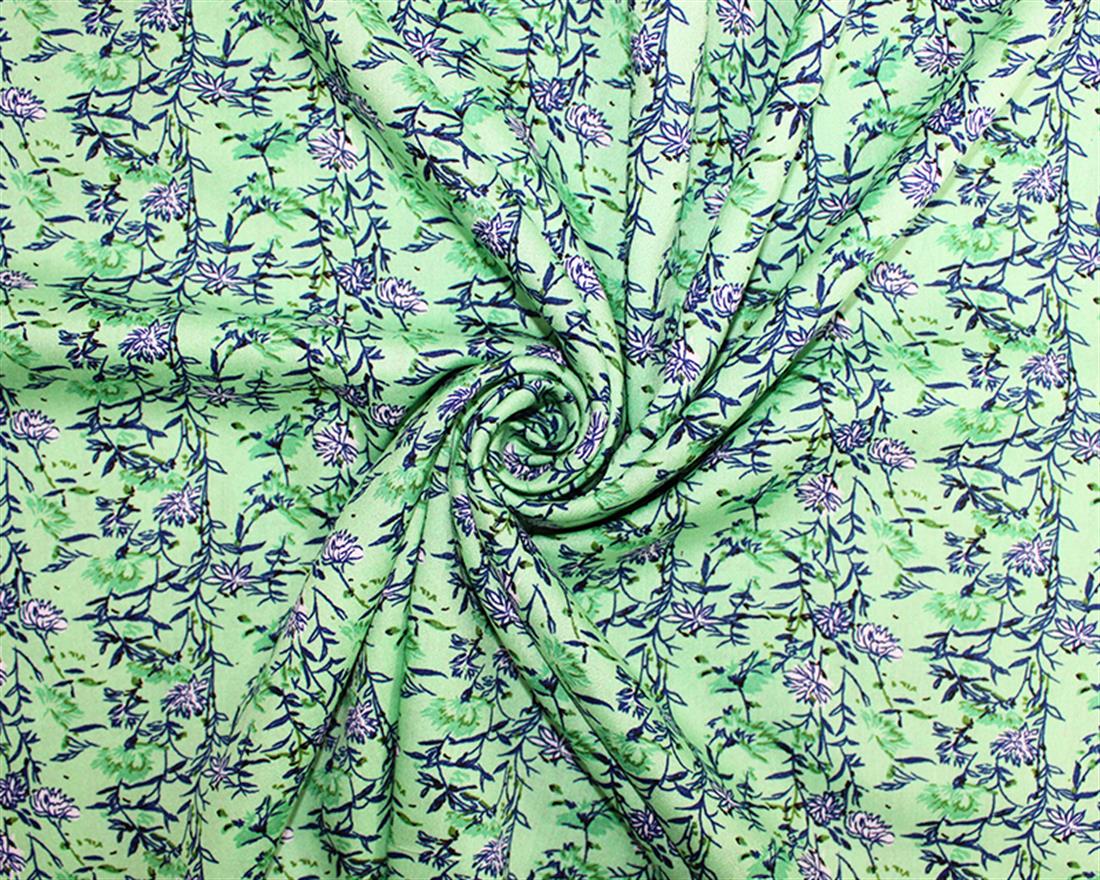 Floral Vine Viscose Printed Fabric