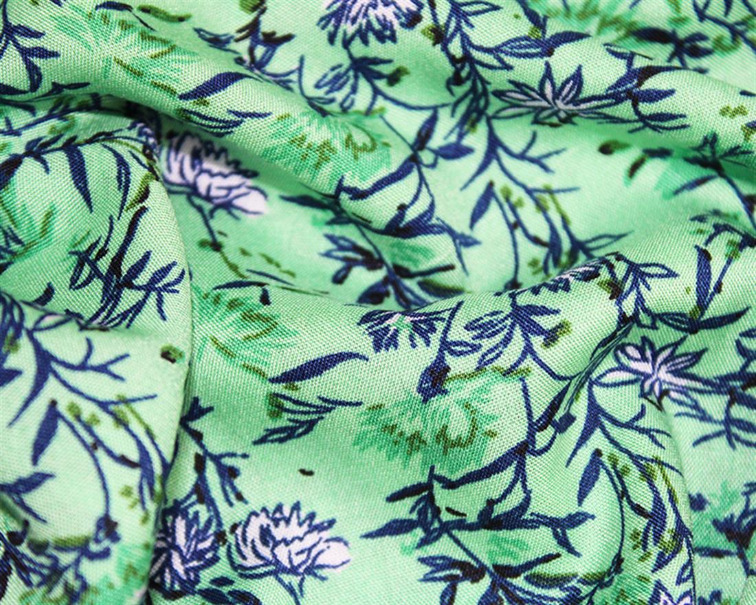 Floral Vine Viscose Printed Fabric