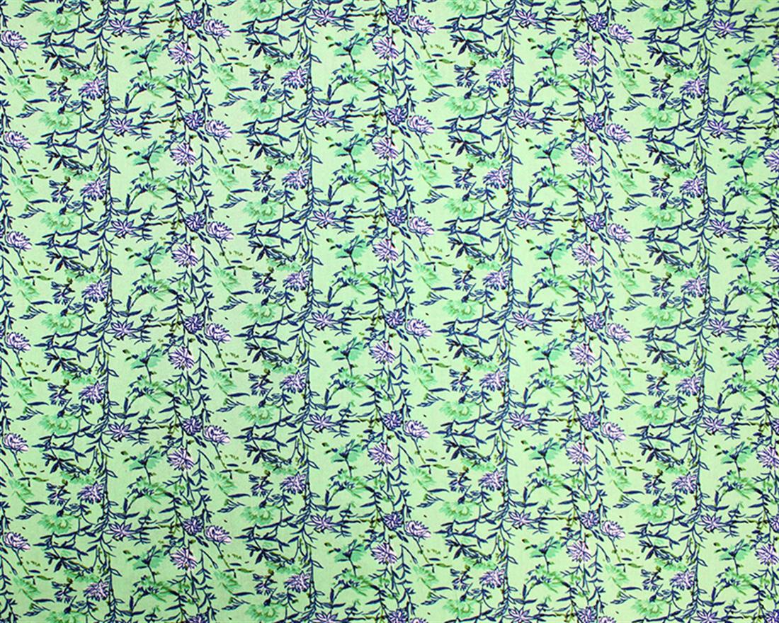 Floral Vine Viscose Printed Fabric