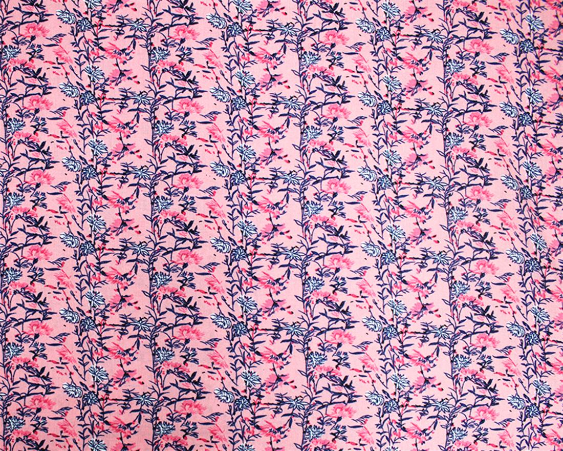 Floral Vine Viscose Printed Fabric