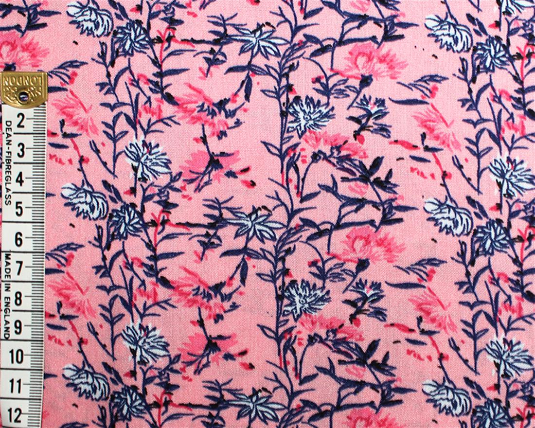 Floral Vine Viscose Printed Fabric