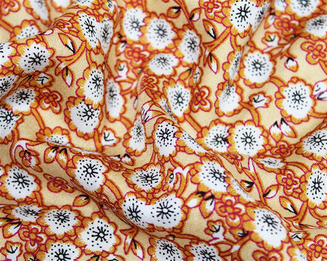 Floral Detail Viscose Printed Fabric