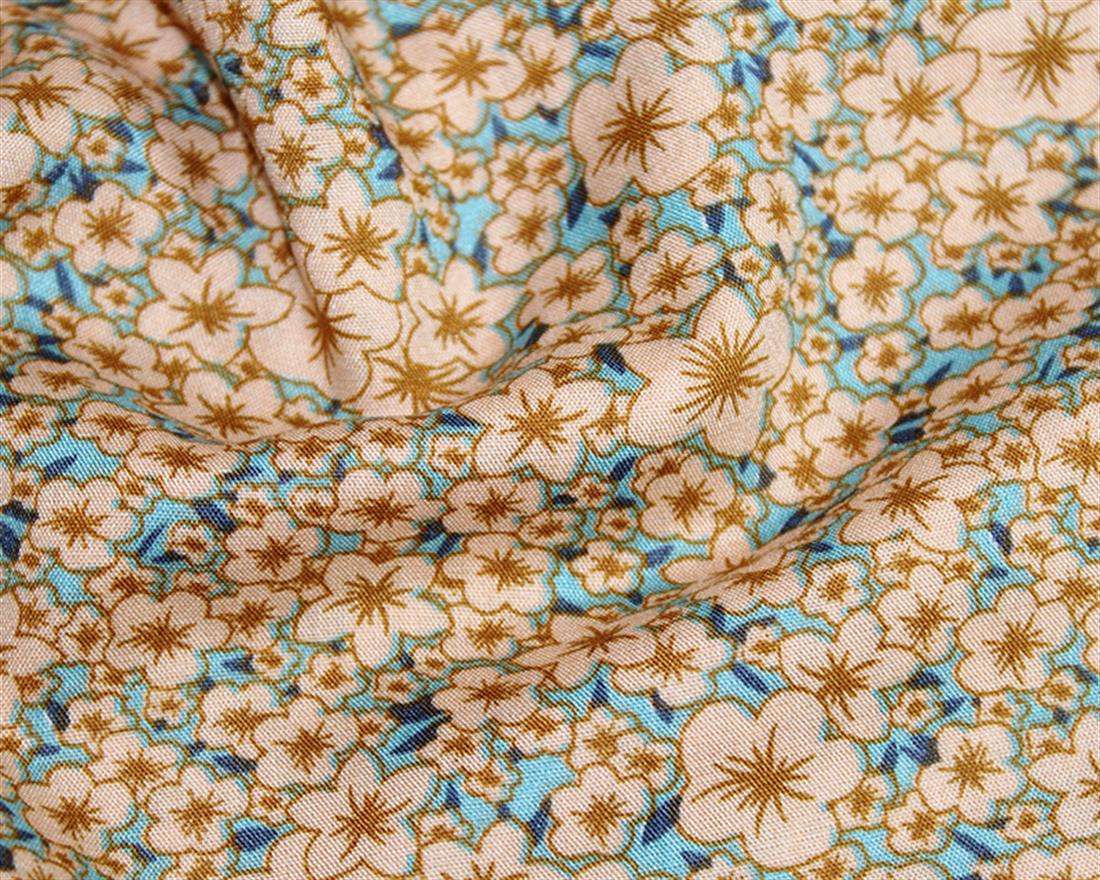Tropical Detail Viscose Printed Fabric