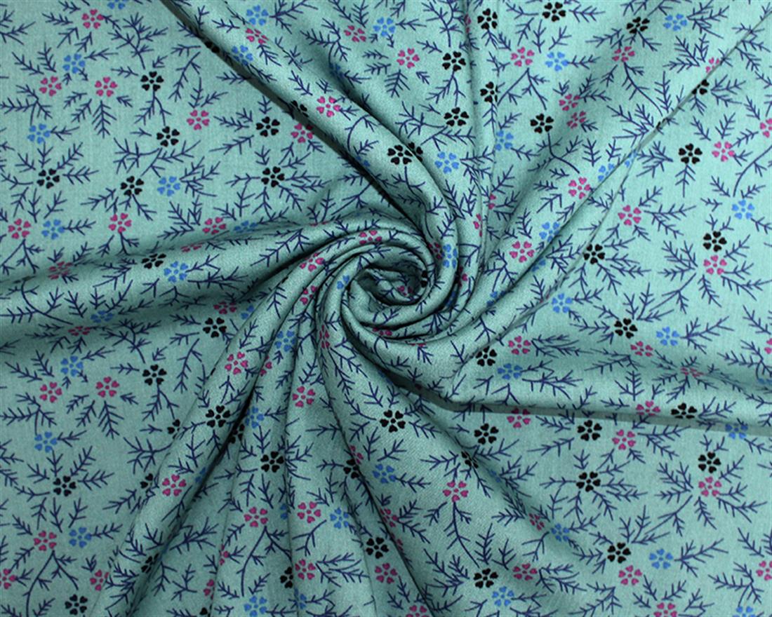 Fine Stalks Viscose Printed Fabric