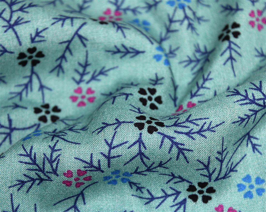 Fine Stalks Viscose Printed Fabric