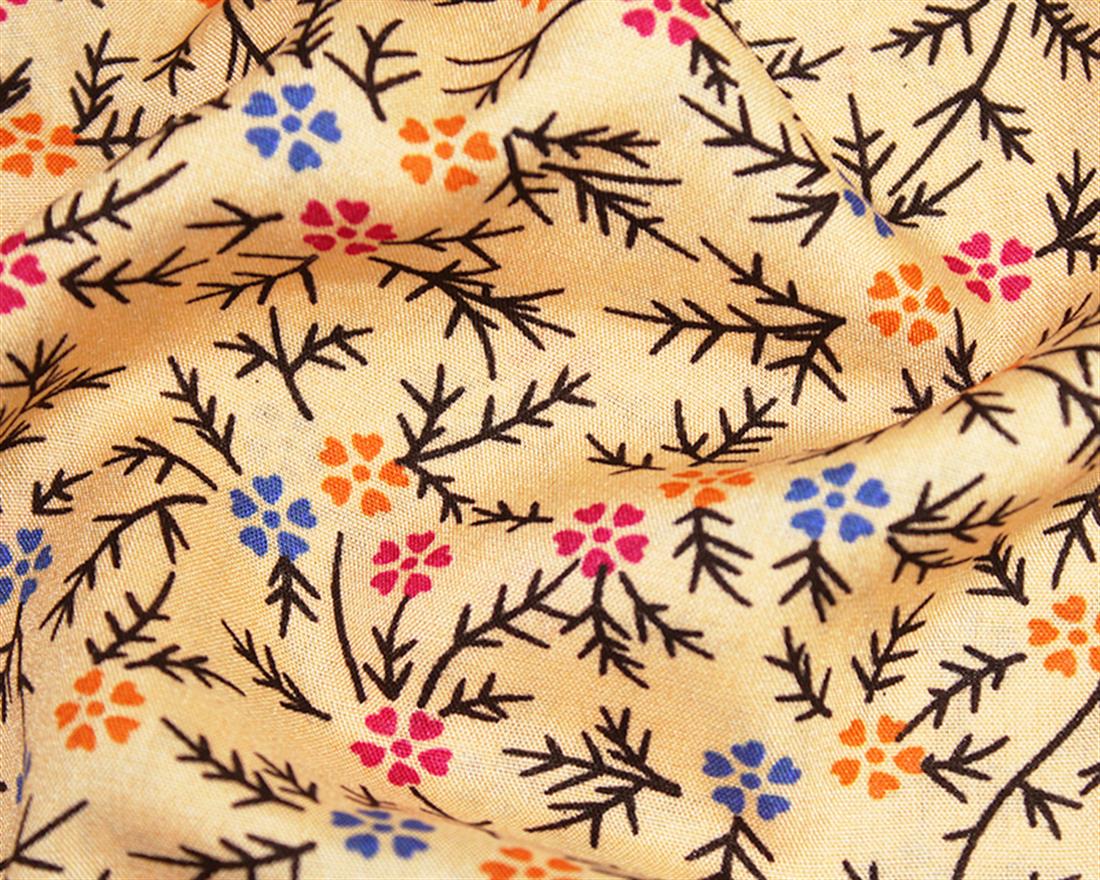 Fine Stalks Viscose Printed Fabric
