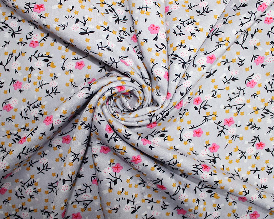 Tranquil Floral Viscose Printed Fabric