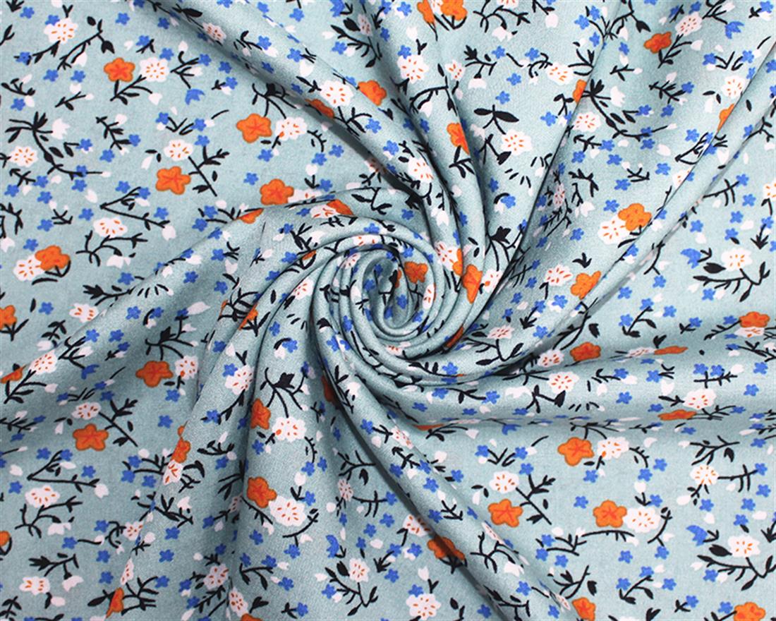 Tranquil Floral Viscose Printed Fabric