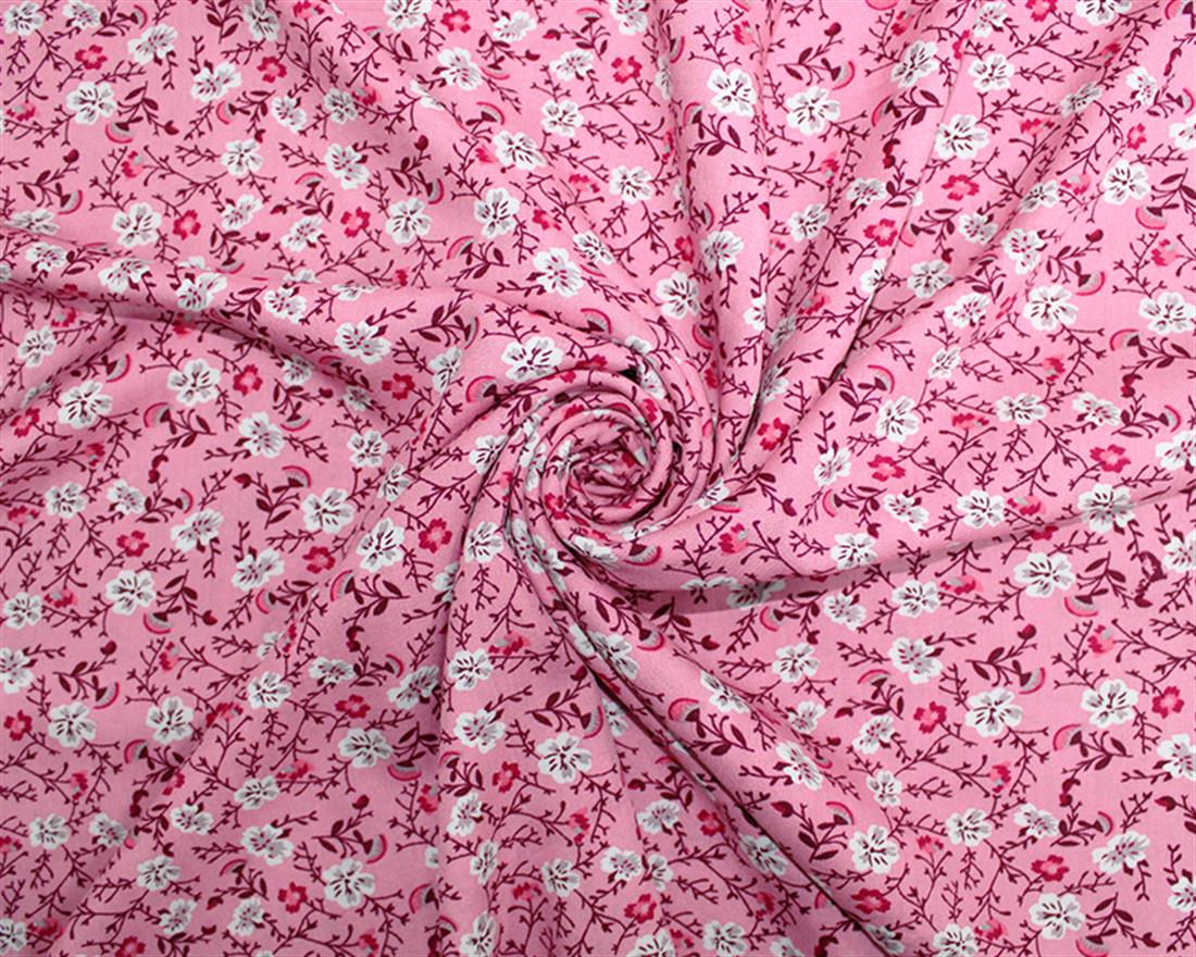 Majestic Floral Viscose Printed Fabric