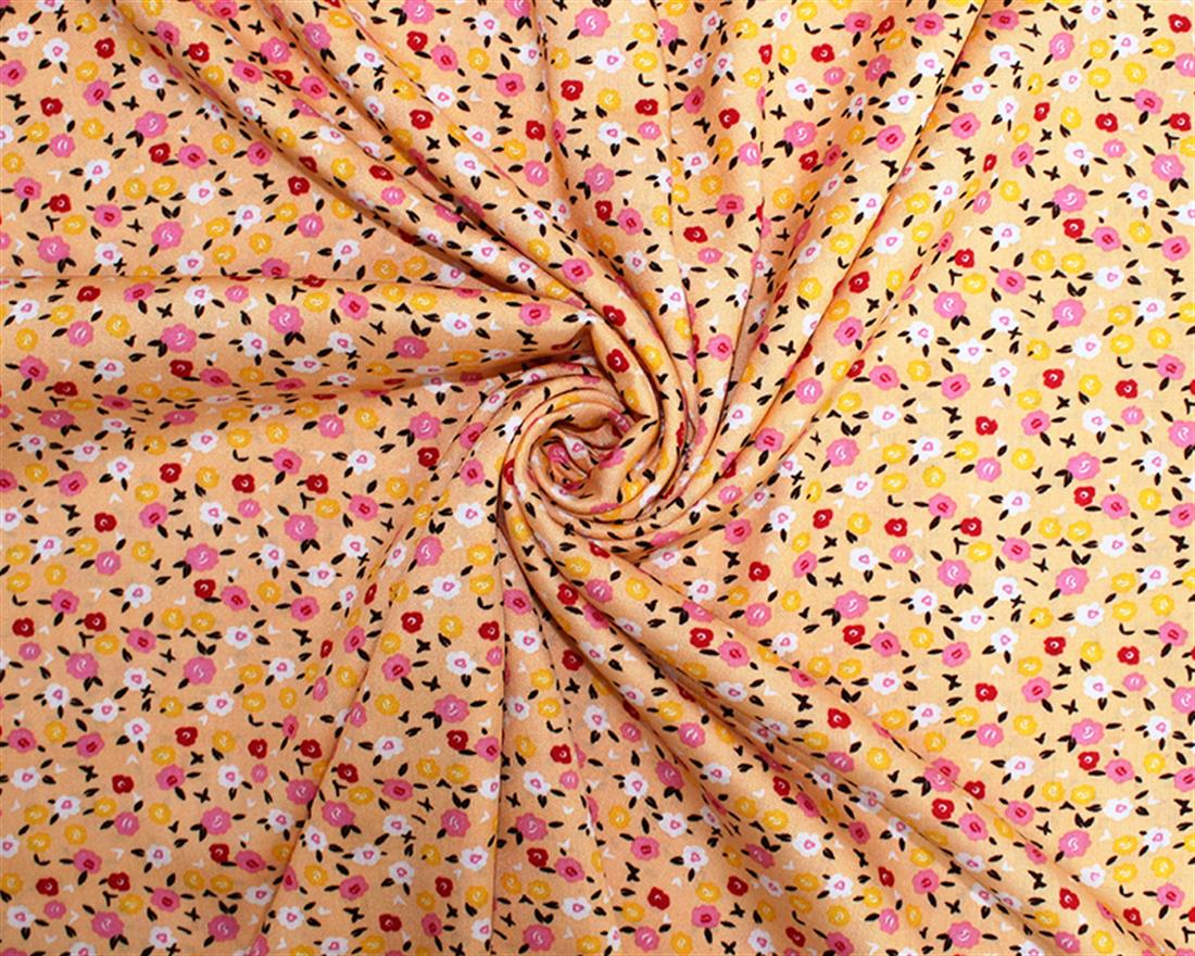 Pop Floral Viscose Printed Fabric