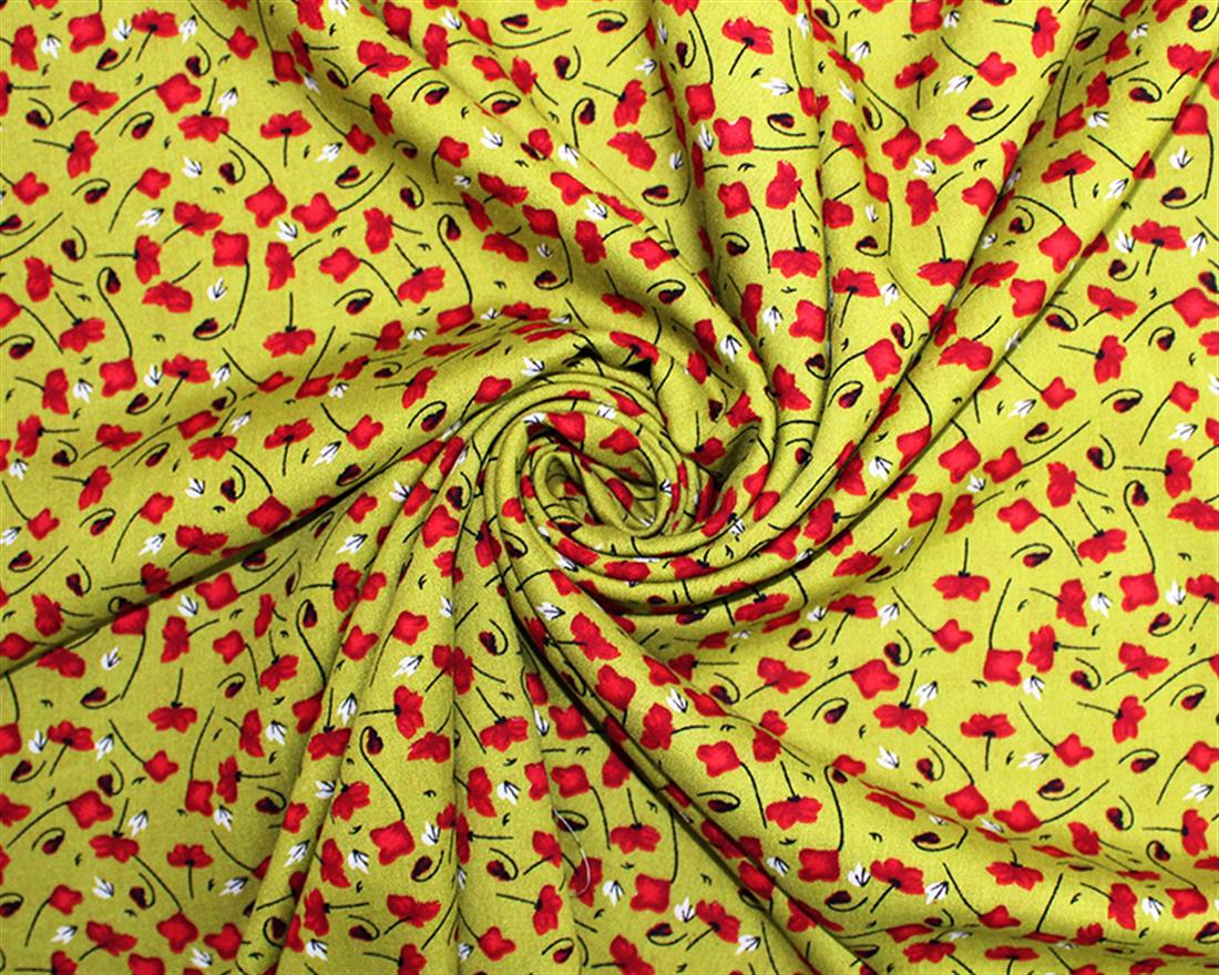 Abstract Floral Viscose Printed Fabric