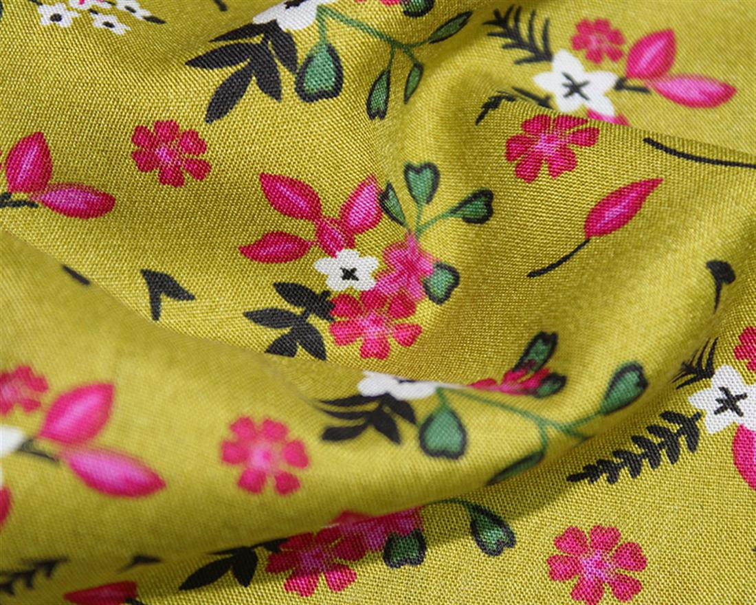 Florescent Floral Viscose Printed Fabric
