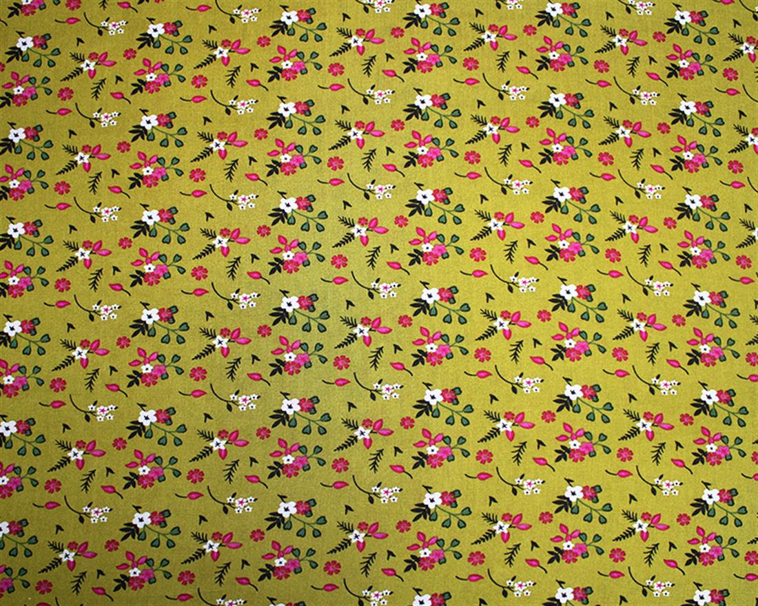 Florescent Floral Viscose Printed Fabric