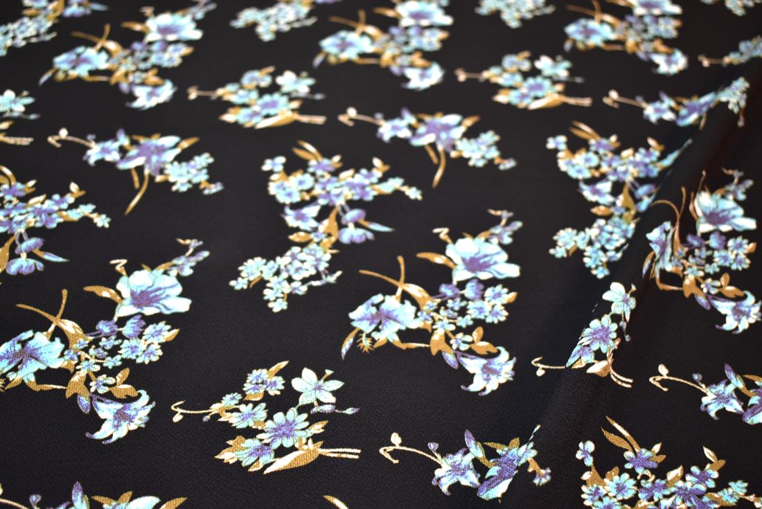 Printed Floral 100% Viscose Fabric Material