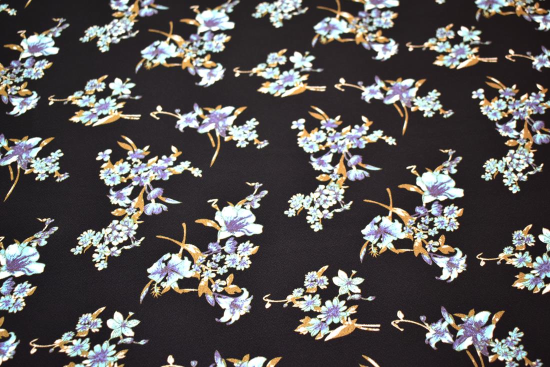 Printed Floral 100% Viscose Fabric Material