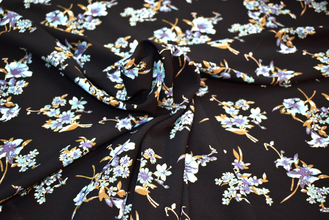 Printed Floral 100% Viscose Fabric Material