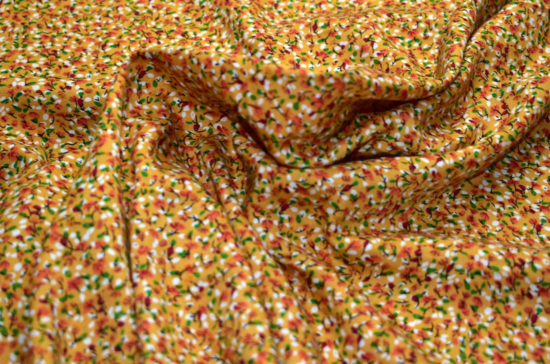 Printed Floral 100% Viscose Fabric Material