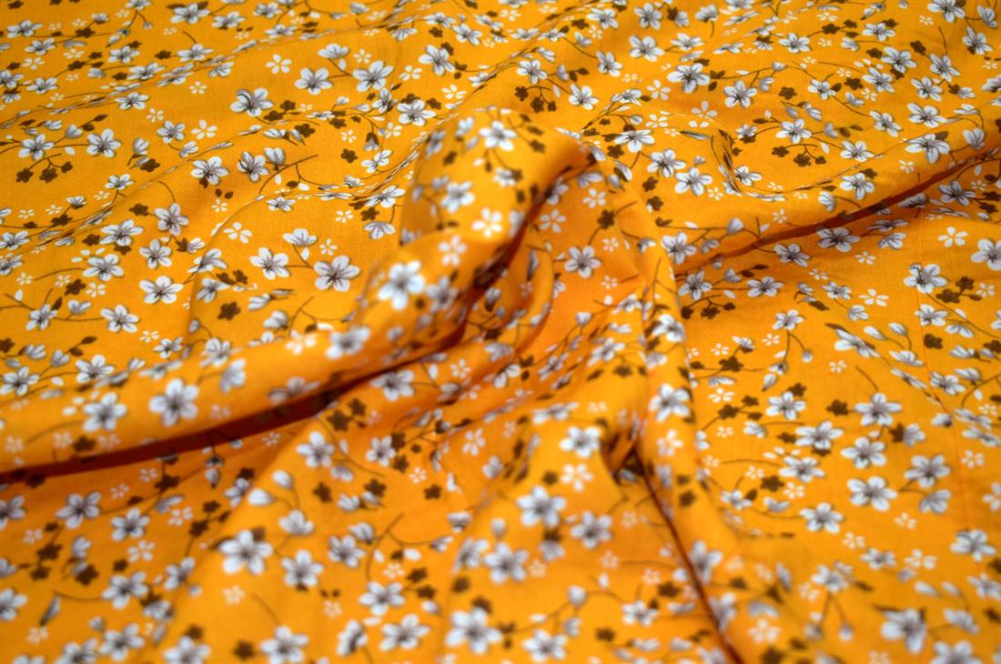 Printed Floral 100% Viscose Fabric Material