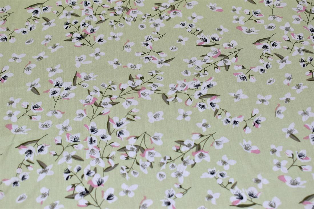 Printed Floral 100% Viscose Fabric Material