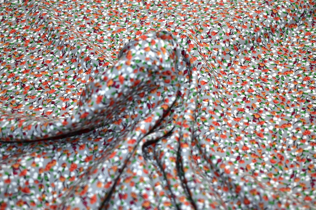 Printed Floral 100% Viscose Fabric Material