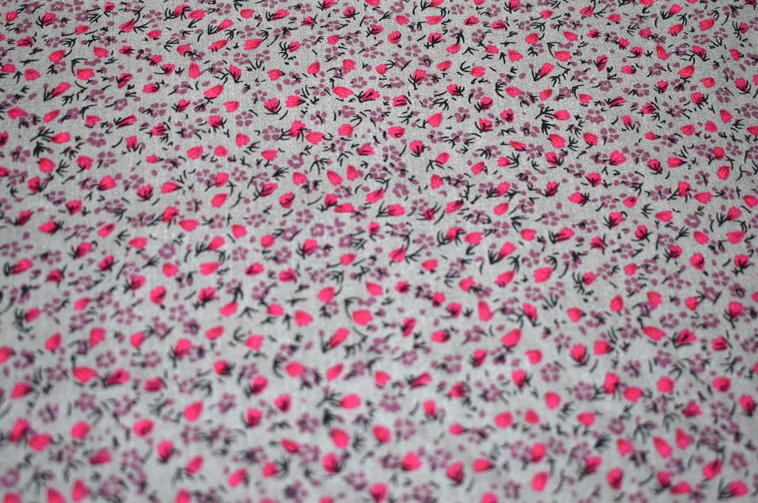 Printed Floral 100% Viscose Fabric Material