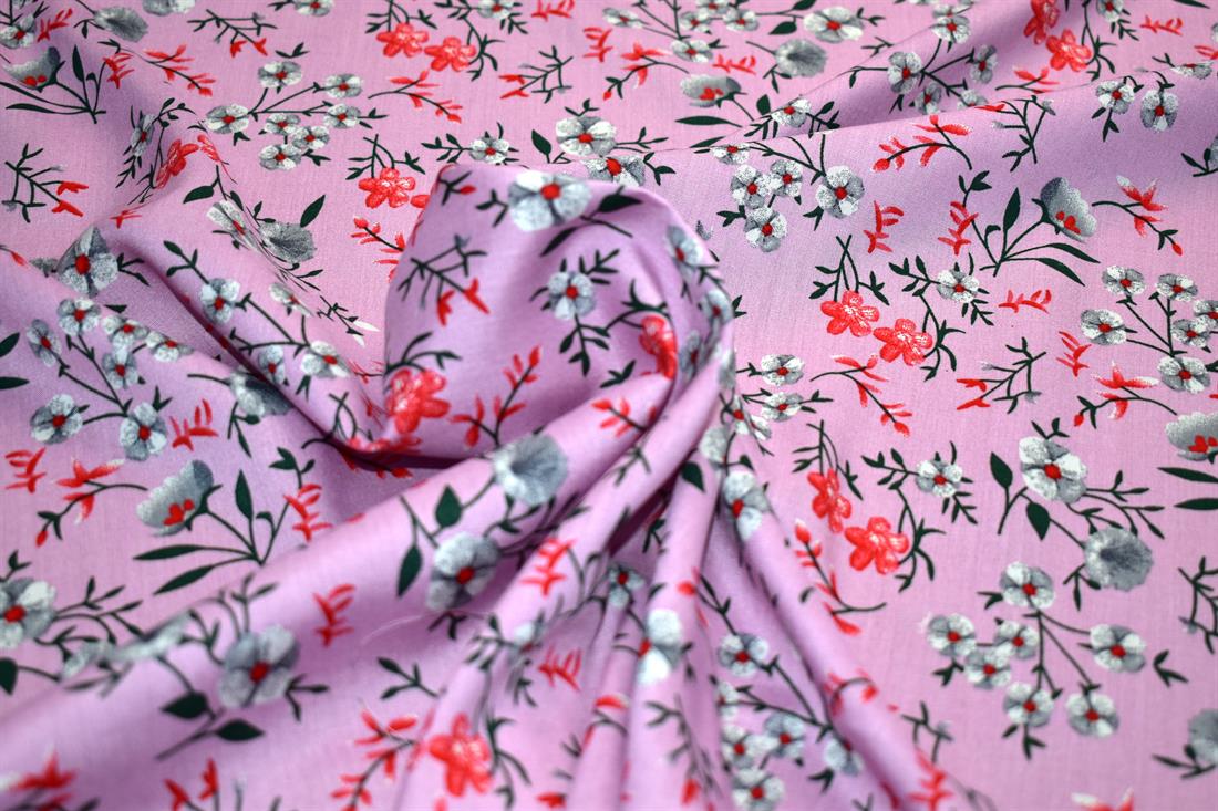 Printed Floral 100% Viscose Fabric Material
