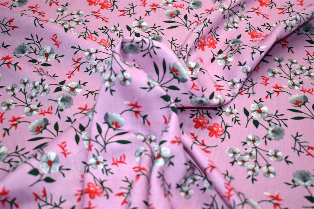 Printed Floral 100% Viscose Fabric Material