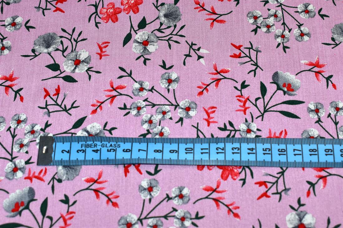 Printed Floral 100% Viscose Fabric Material