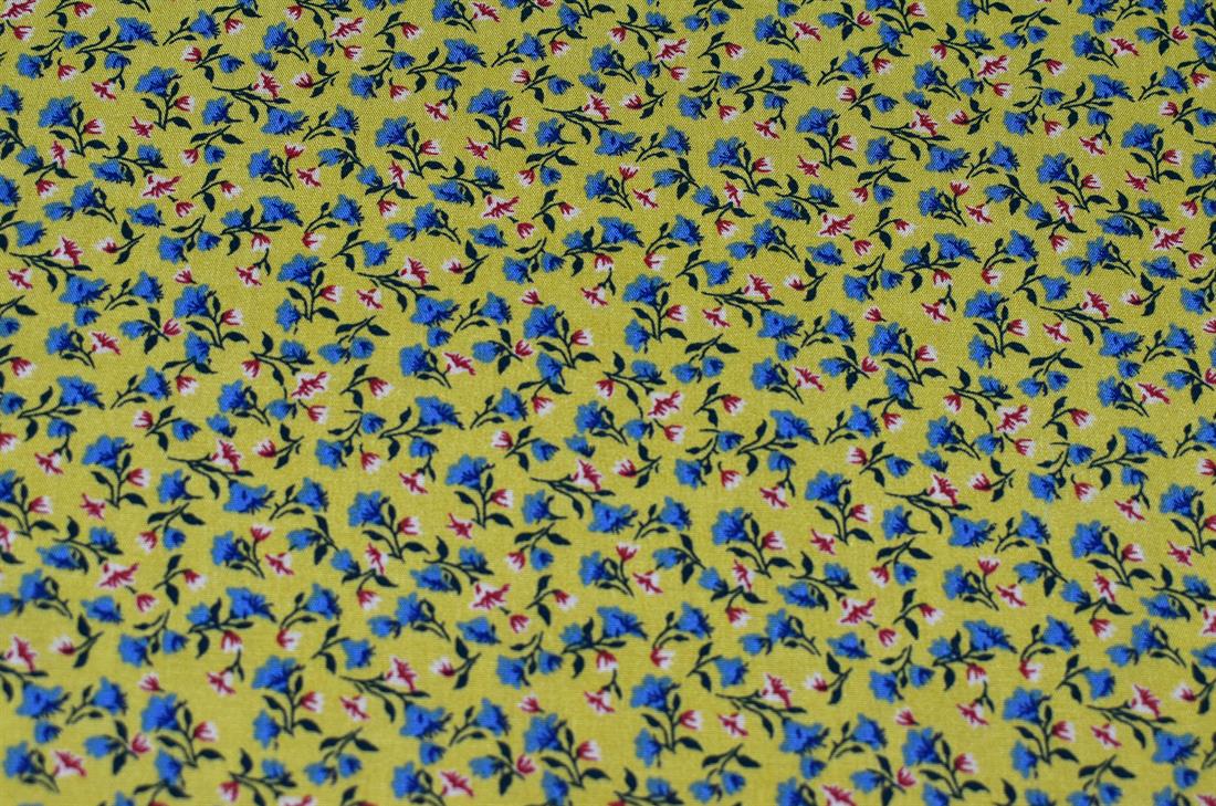 Printed Floral 100% Viscose Fabric Material