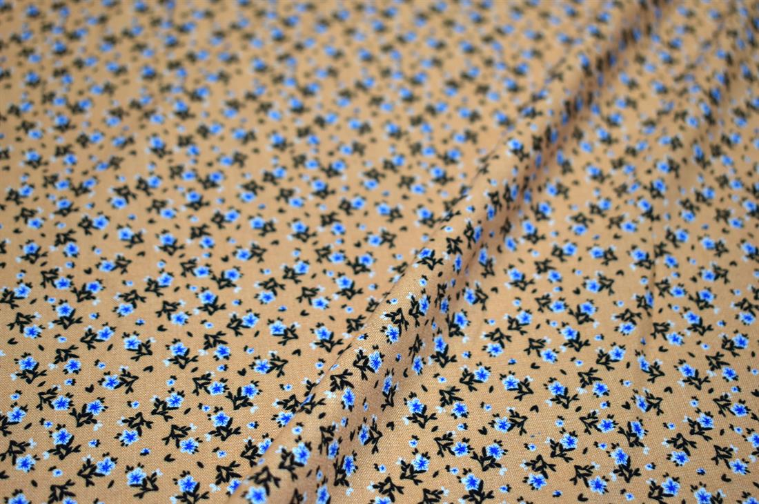 Sand Printed Floral 100% Viscose Fabric Material