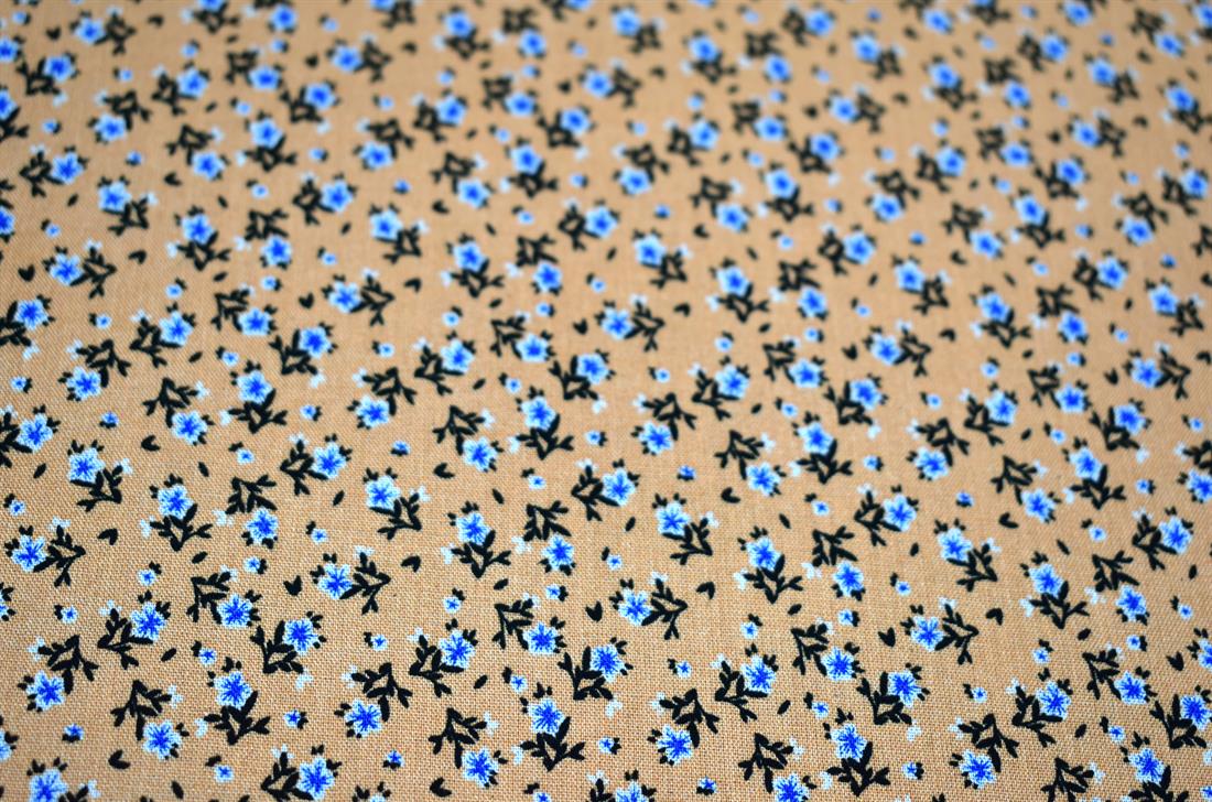 Sand Printed Floral 100% Viscose Fabric Material