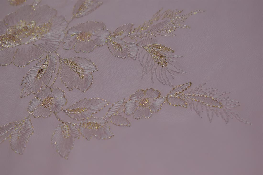 Embroidery Flower Print PVC Fabric