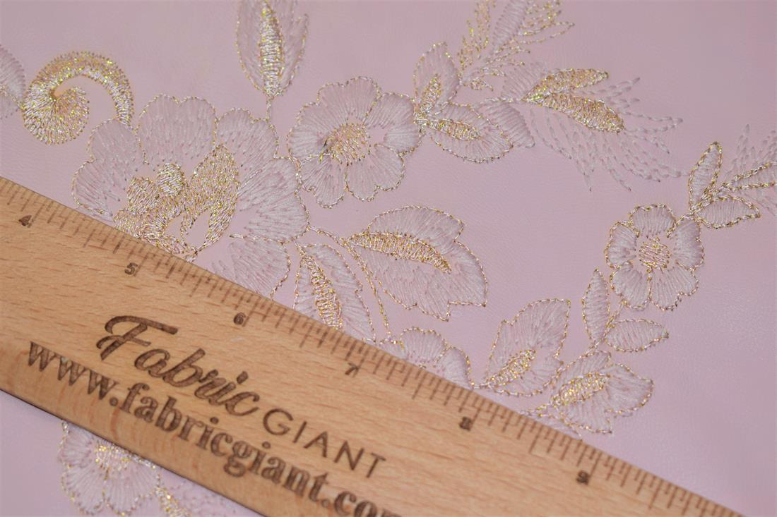 Embroidery Flower Print PVC Fabric
